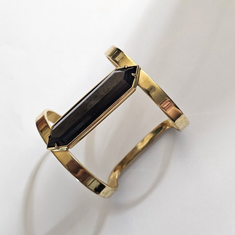 JUICY COUTURE 🖤Cuff Bracelet Gold Tone Black Onyx Necklace